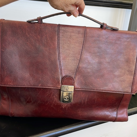 Bosca Bags Bosca Italian Genuine Leather Briefcase Messenger Laptop